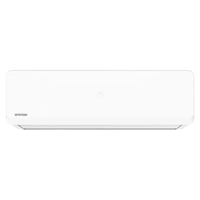 Snowair Aire acondicionado Inverter Vela III - 3.500 W, 3.500 W, 35 m², Blanco - Primer plano de un aire acondicionado blanco Snowell, mostrando un diseño moderno y una tecnología de enfriamiento eficiente. Ideal para un ambiente confortable.
