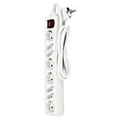 REV Base de enchufe múltiple (x 4, Blanco, 1,4 m)