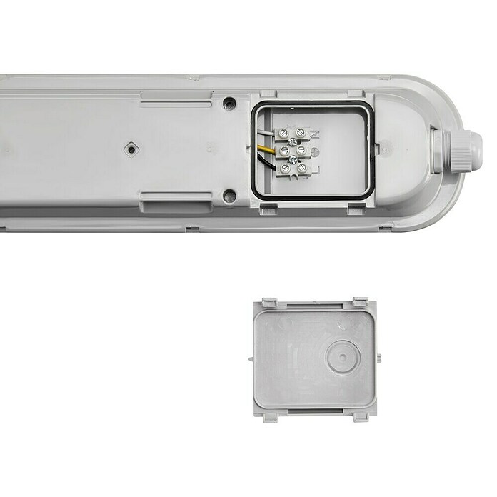 Voltolux LED-Feuchtraumlichtleiste mit Mikrowellensensor (L x B x H: 120 x 9,2 x 6 cm, Lichtfarbe: Neutralweiß, 48 W, IP65) | BAUHAUS