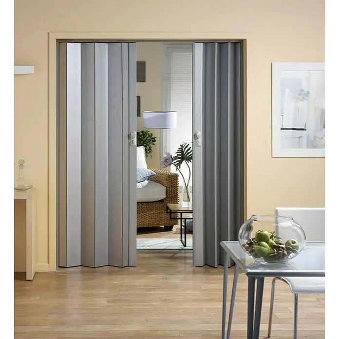 Grosfillex Lámina adicional para puerta plegable Spacy - 14,5 x 205 cm, Aluminio - Las puertas plegables grises separan con estilo dos habitaciones. Ideal para un diseño de espacios flexible y soluciones que ahorran espacio.