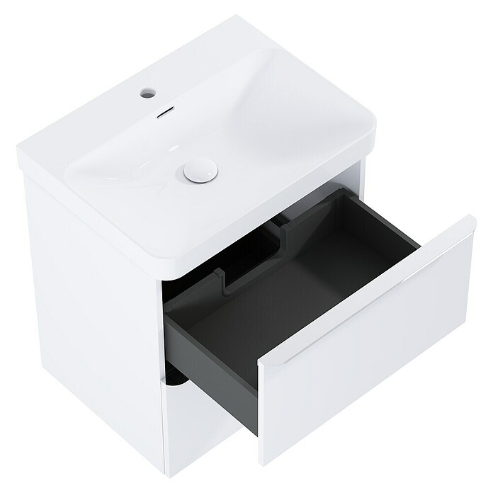 Riva Beauty 2.0 Waschtischunterschrank (B x T x H: 58,5 x 43,7 x 63,5 cm, Weiß Matt) | BAUHAUS