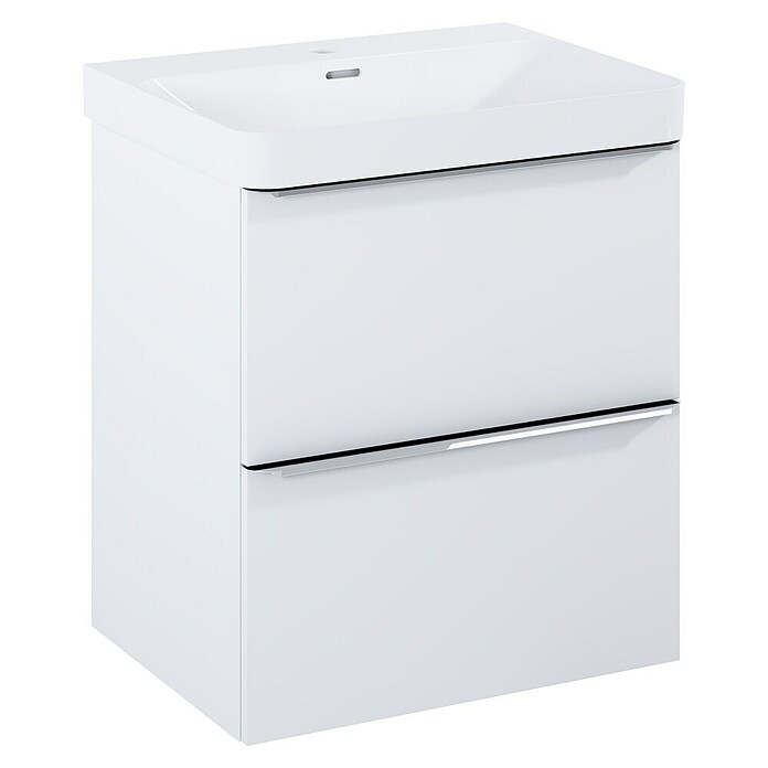Riva Beauty 2.0 Waschtischunterschrank (B x T x H: 58,5 x 43,7 x 63,5 cm, Weiß Matt) | BAUHAUS