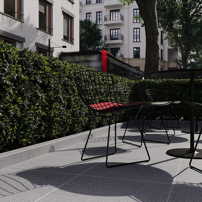 Palisade G 654 (12 x 10 x 50 cm, Anthrazit, Granit, Geflammt) | BAUHAUS