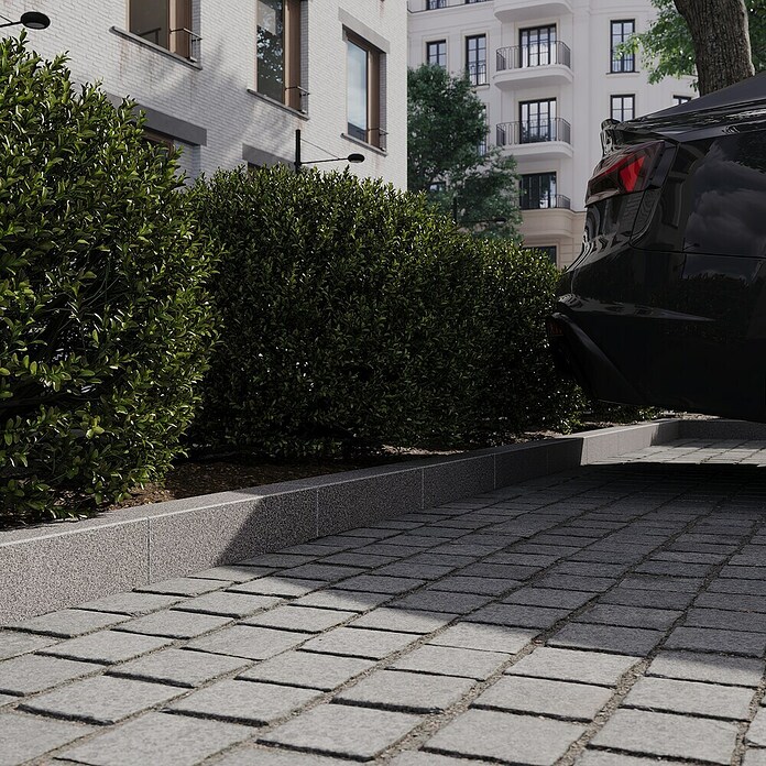 Palisade G 654 (12 x 10 x 50 cm, Anthrazit, Granit, Geflammt) | BAUHAUS