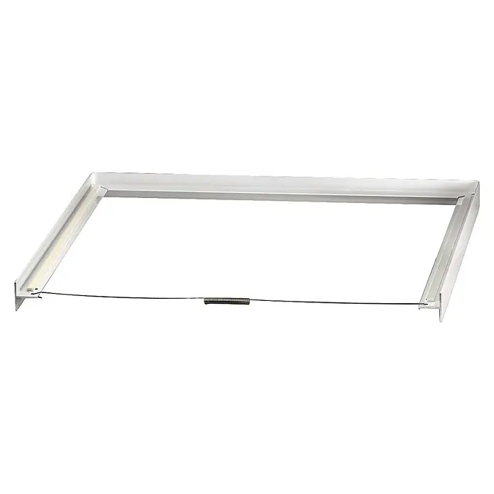 Xavax Zwischenbaurahmen - Passend für: Für Geräte mit einer Fläche von 60 x 60 cm - Weißer rechteckiger Rahmen mit integrierter LED-Beleuchtung und einem Spanndraht mit Feder.