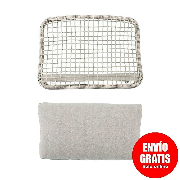 Sunfun Solo Rope Módulo de conjunto de respaldo con cojín (Aluminio, Gris claro) | BAUHAUS