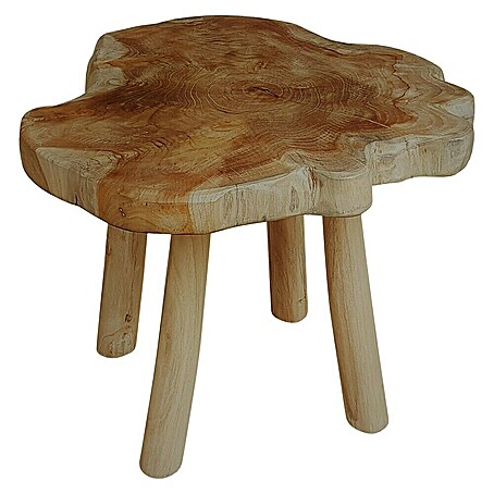 Mesa auxiliar de jardín Sibila (Teca, Natural)