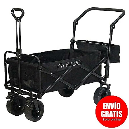 Fulmo Carro de mano plegable Lux (L x An x Al: 128 x 52 x 99 cm, Carga soportada: 75 kg, Capacidad volumétrica: 220 l)