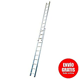 Corda Escalera extensible (Altura de trabajo: 5,3 m, Número de peldaños: 22 ud., Aluminio)