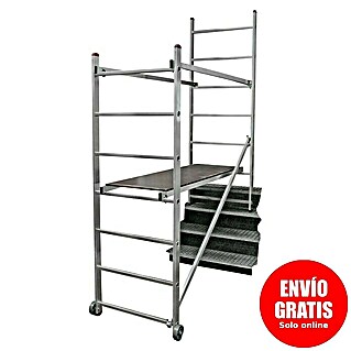 Krause Corda Andamio pequeño (Altura de trabajo: 3 m, Tamaño de plataforma: 1,47 x 0,5 m, Carga soportada: 150 kg/m²)