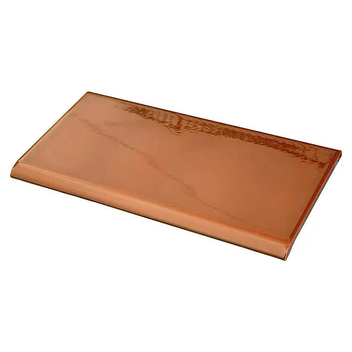 Alféizar de ventana Vierteaguas - 14 x 28 cm, Caramelo - Primer plano de un cuaderno encuadernado con una cubierta brillante de color cobre. Ideal para notas, ideas o como diario elegante.