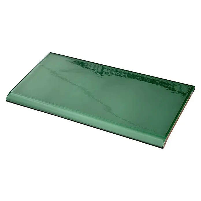 Alféizar de ventana Vierteaguas - 14 x 28 cm, Verde Cristal - La imagen muestra un cuaderno verde con una cubierta brillante, presentando una apariencia elegante y profesional. Ideal para tomar notas.