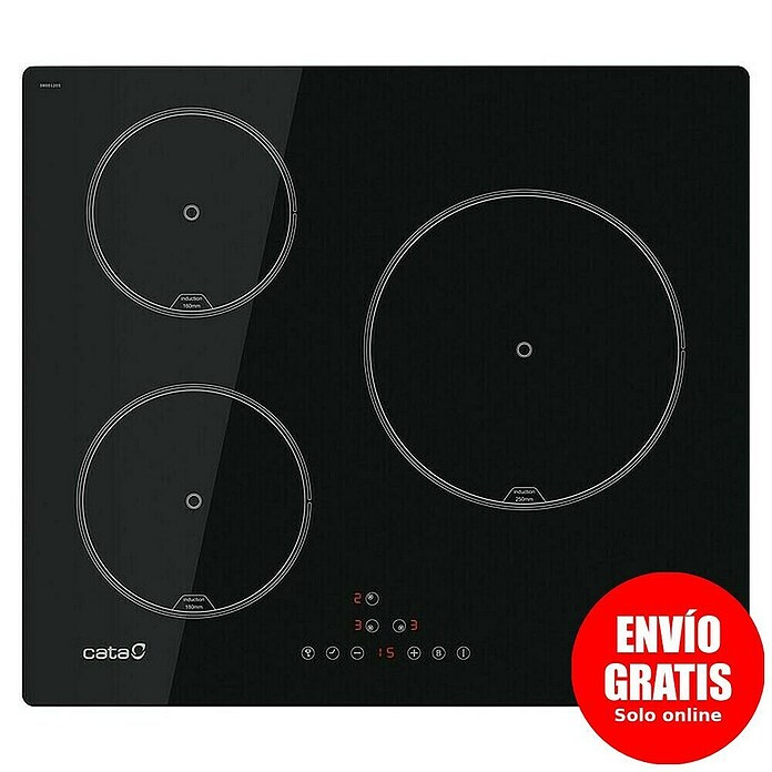 Cata Placa de inducción IB 6403E2 BK (Número de fogones de inducción: 3 ud., Vidrio) | BAUHAUS