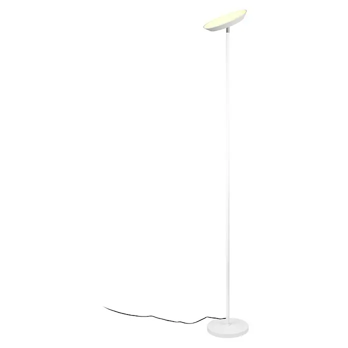 Trio Lighting Lámpara de pie LED Specter - 17 W, Altura: 178 cm, Blanco, Blanco cálido - Elegante lámpara de pie blanca con luz LED integrada. Perfecta para espacios modernos y soluciones de iluminación con estilo.