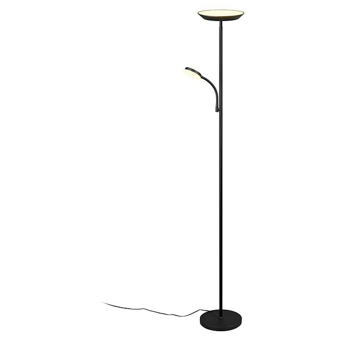 Trio Lighting Lámpara de pie LED con lector Specter (17 W, Altura: 178 cm, Negro, Blanco cálido) | BAUHAUS