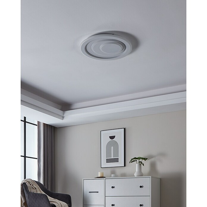 Eglo Plafón LED redondo Palagiano 1 (14 W, Ø x Al: 38 x 5 cm, Blanco, Blanco cálido, 3.200 lm) | BAUHAUS