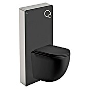 Set WC suspendido Cristal (Sin borde de descarga, 2 descargas, Negro, 2 pzs.) | BAUHAUS