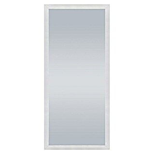 Espejo con marco de madera natural Mauren (49 x 139 cm, Blanco, Madera)