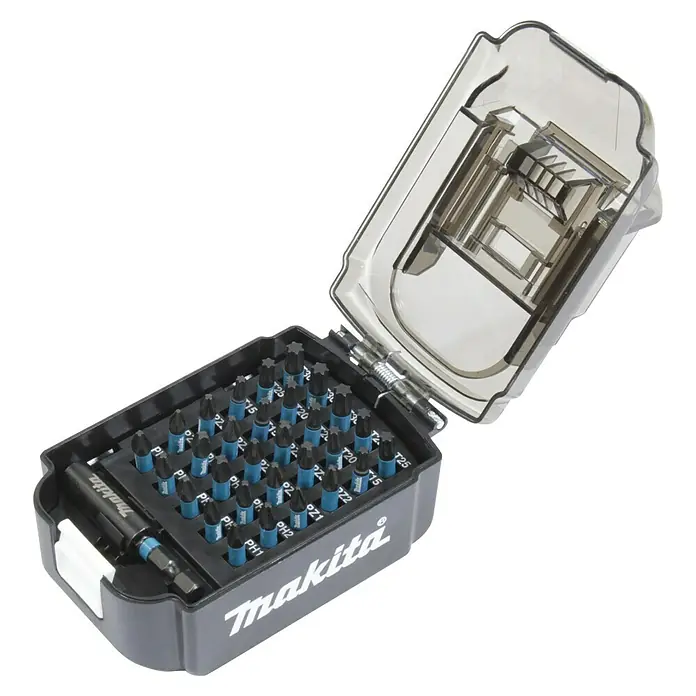 Makita Bit-Set E-03084 - 31 -tlg., Bitlänge: 25 mm - Makita Bit-Set: Ein umfassendes Set mit verschiedenen Schrauberbits, inklusive praktischem Halter, ideal für jeden Handwerker.
