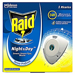 Raid Polnjenje zaščite proti komarjem Night & Day (Maksimalna površina pokrivanja: 30 m², 240 h)