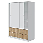 Armario con puertas correderas Ega (L x An x Al: 60 x 140 x 200 cm, Blanco Artik/Natur, Espesor: 15 mm) | BAUHAUS