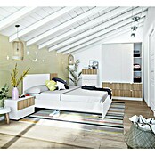 Armario con puertas correderas Ega (L x An x Al: 60 x 140 x 200 cm, Blanco Artik/Natur, Espesor: 15 mm) | BAUHAUS