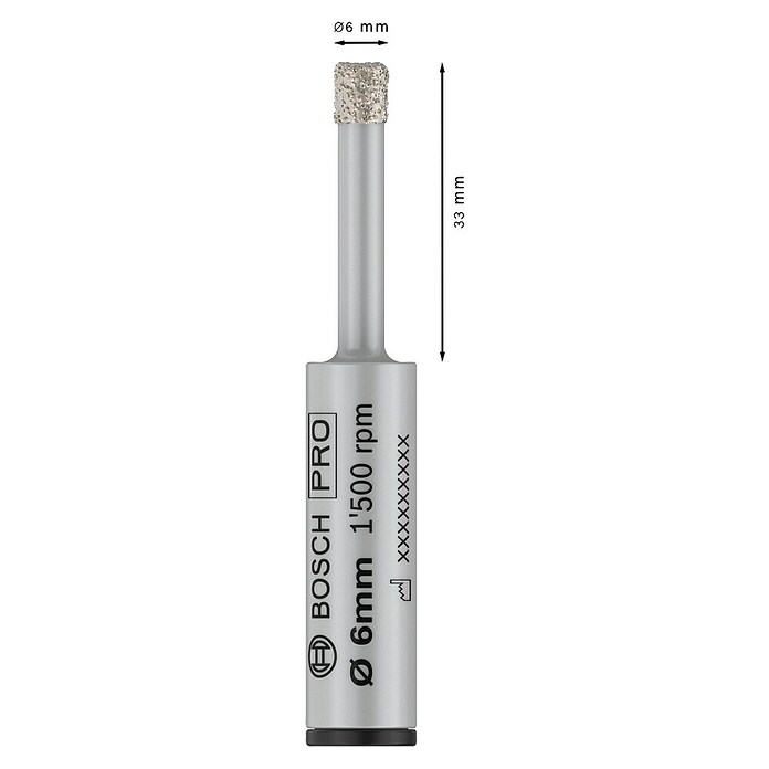 Bosch Broca diamantada para perforación en seco Easy Dry (Diámetro de la broca: 6 mm) | BAUHAUS