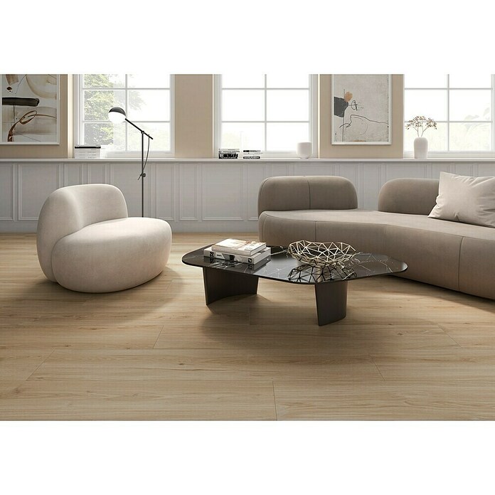 Pavimento porcelánico Lagom (26 x 160 cm, Roble, Mate, Rectificado) | BAUHAUS