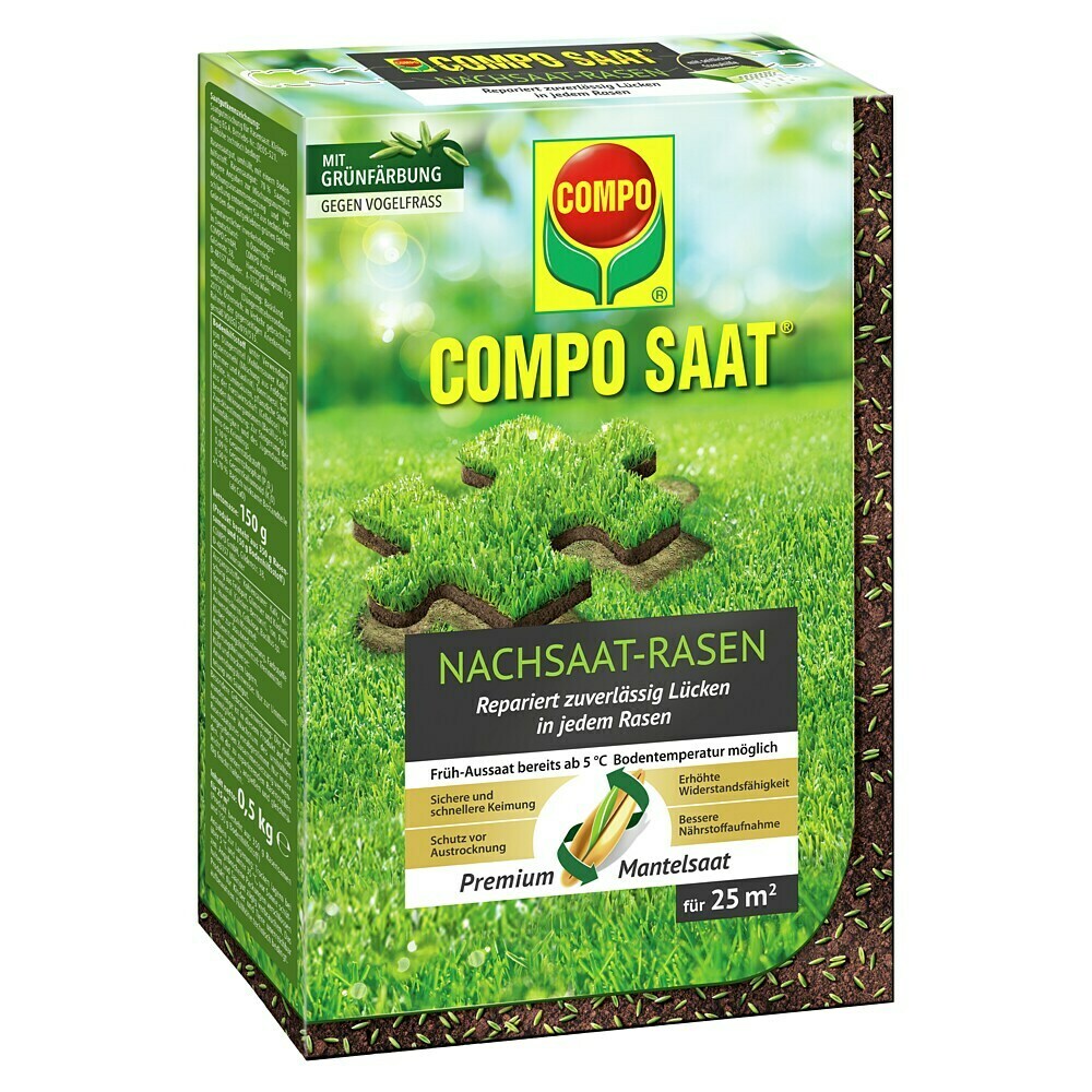 COMPO Rasen Langzeit-Dünger Perfect 1,5 kg für bis zu 60 m² | Compo