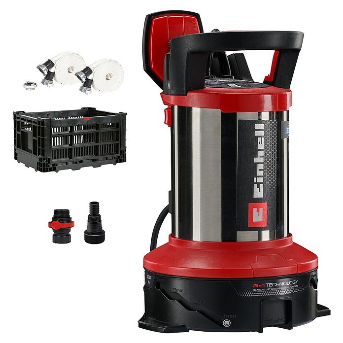 Einhell Hochwasser-Kit GE-DP 7535 N LL ECO (750 W, Max. Fördermenge: 18 500 l/h, Eintauchtiefe: 7 m) | BAUHAUS