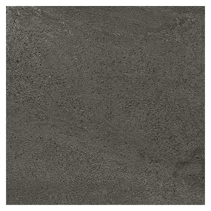 Terrassenfliese Patio - 60 x 60 x 2 cm, Anthrazit, Matt - Abbildung einer dunklen, strukturierten Fliese mit einer leicht rauen Oberfläche.