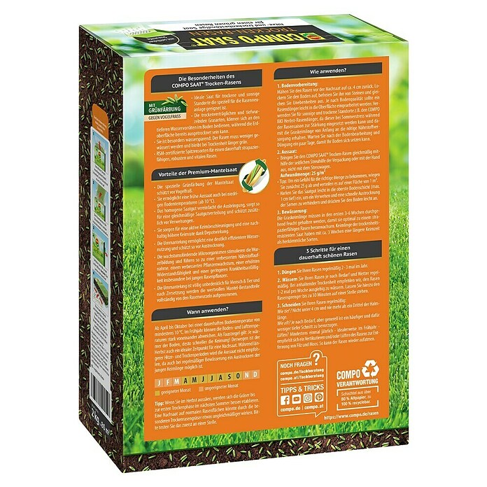 Compo Saat Semillas de césped (2 kg, 80 m²) | BAUHAUS