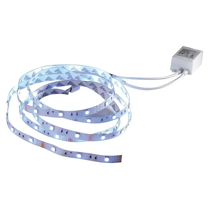 LED-Band - 10 m, RGB - LED-Streifen mit Klebefläche und Controller zur flexiblen Beleuchtung. Ideal für Ambiente und Akzentbeleuchtung im Innenbereich.