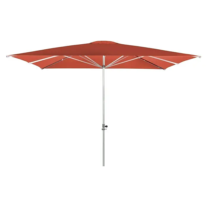 Doppler Alu Expert Marktschirm Teleskop - Terracotta, Bespannungsmaß (L x B): 350 x 350 cm - Dieser Terracotta-Sonnenschirm bietet mit seiner quadratischen Form viel Schatten und einen eleganten Look für Ihren Außenbereich.