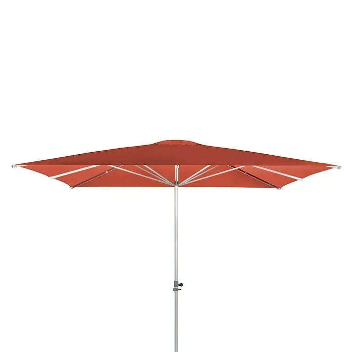 Doppler Alu Expert Marktschirm TeleskopTerracotta, L x B: 350 x 350 cm - Dieser Terracotta-Sonnenschirm bietet mit seiner quadratischen Form viel Schatten und einen eleganten Look für Ihren Außenbereich.