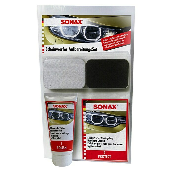 Sonax Scheinwerfer-Aufbereitungsset (Geeignet für: Scheinwerfer)