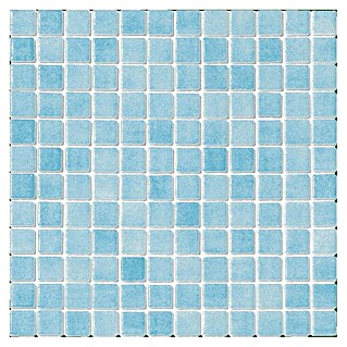Malla mosaico Niebla antislip (31,6 x 31,6 cm, Azul medio, Brillante)