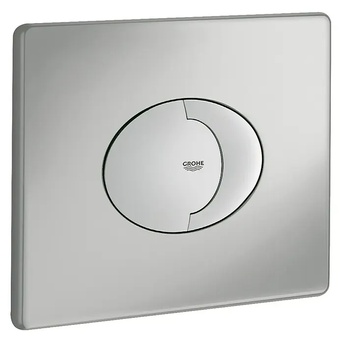 Grohe Betätigungsplatte Skate Air Variante 2 - Chrom matt, Spül-Stopp-System - Bild einer Grohe Betätigungsplatte, die ein elegantes und modernes Design aufweist, perfekt für stilvolle Badezimmer.