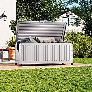 Gartenbox (164 x 74 x 70 cm, Stahl, Hellgrau)