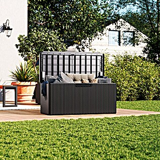 Toomax Gartenbox Portonovo (124 x 55 x 59 cm, Kunststoff, Anthrazit, Behältervolumen: 350 l)