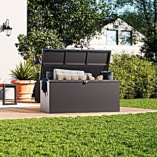 Sunfun Lumar Aufbewahrungsbox (L x B x H: 58 x 132 x 60 cm, Stahl, Night-Grey)