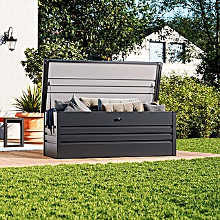 Hoggar Garten-Aufbewahrungsbox Sveg (L x B x H: 165 x 70 x 62 cm, Anthrazitgrau)