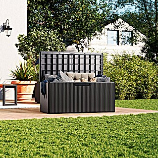 Toomax Gartenbox Portofino (124 x 55 x 56 cm, Kunststoff, Anthrazit, Behältervolumen: 340 l)