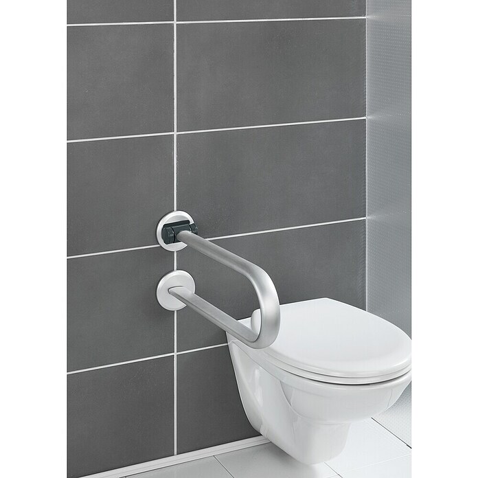 Wenko Secura Premium WC pomoč pri vstajanju  (Dolžina: 53 cm, Nosilnost: 120 kg, Zložljivo, Srebrna) | 3717 - Sicherheitsprogramm | DADD - Accessoires | DAD - Badausstattung | DA - Badausstattung/Bäderwelt | D - Sanitär | BAUHAUS