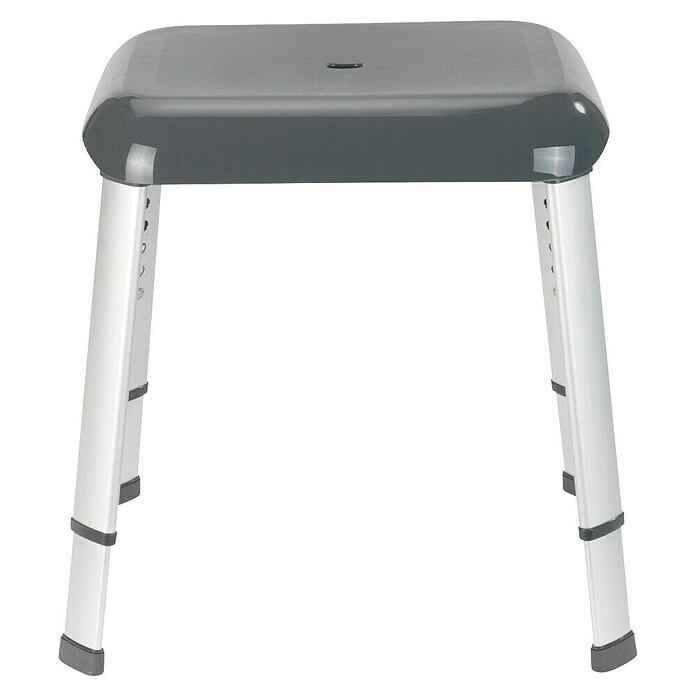 Wenko Secura Premium Kopalniški stol  (Nastavitev višine: 42 cm - 52 cm, Nosilnost: 130 kg, Antracit) | 3717 - Sicherheitsprogramm | DADD - Accessoires | DAD - Badausstattung | DA - Badausstattung/Bäderwelt | D - Sanitär | BAUHAUS
