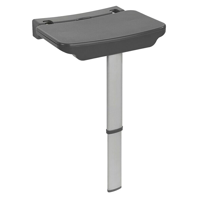 Wenko Secura Premium Zložljivi stol  (Do x Š x V: 30 x 37 x 37 cm, Nosilnost: 120 kg, Antracit) | 3717 - Sicherheitsprogramm | DADD - Accessoires | DAD - Badausstattung | DA - Badausstattung/Bäderwelt | D - Sanitär | BAUHAUS