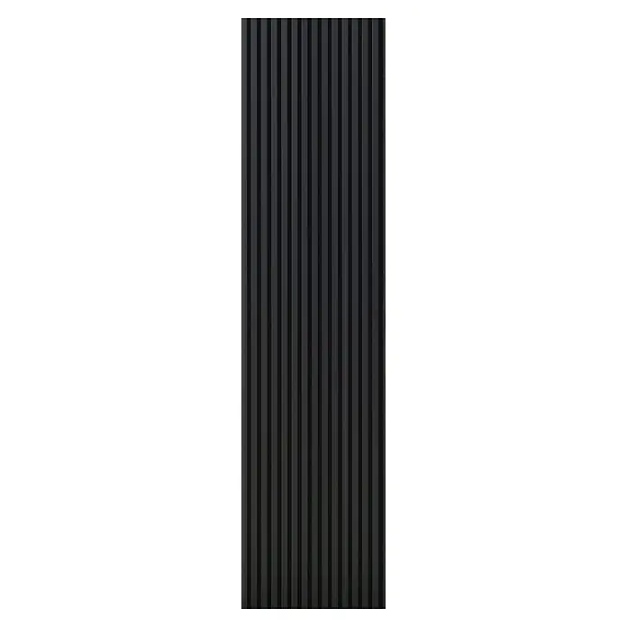 FN Neuhofer Akustikpaneel Aluminium Eloxiert - Schwarz, L x B x S: 2.400 x 565 x 19 mm - Schwarze Lamellenwand: Elegantes Design für moderne Innenräume. Die vertikalen Paneele schaffen eine stilvolle Atmosphäre.