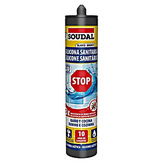 Soudal Silicona Sanitaria Stop (Blanco, 290 ml)