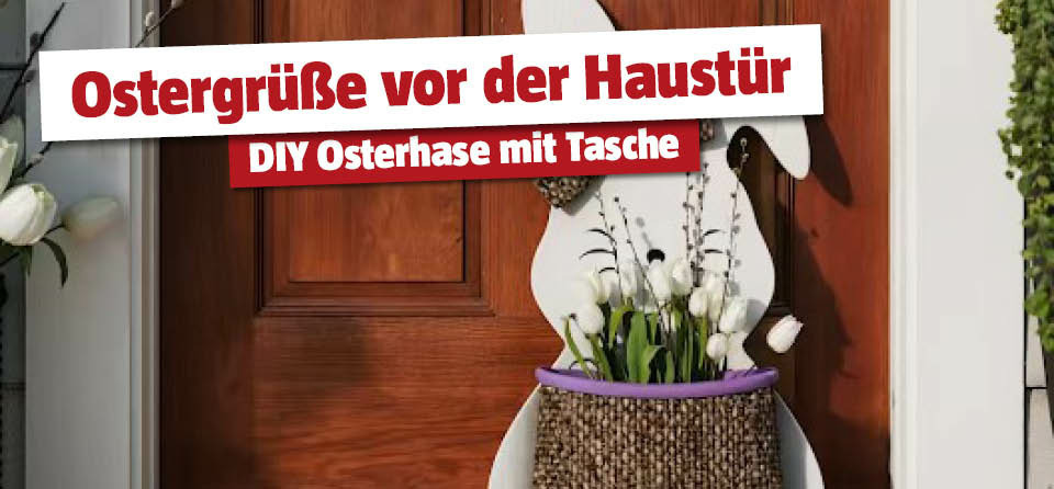 DIY Osterhase mit Tasche
