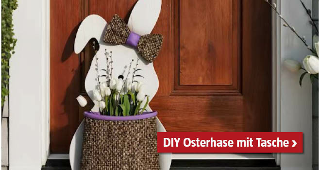 DIY Osterhase mit Tasche